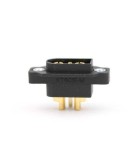 Soclu alimentare DC XT60 tata 3 pin (2+1) lipire neagra 600V AMASS XT60IE-M