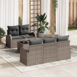 VidaXL Set de canapele pentru grădină 6 pcs Gri 55 x 55 x 37 cm