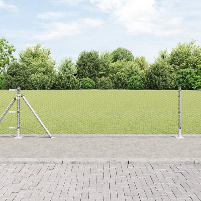 vidaXL Gard Hexagonal 0,4x10 m Oțel Galvanizat