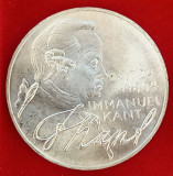 (A893) MONEDA DIN ARGINT GERMANIA - 5 MARK 1974, LIT. D, IMMANUEL KANT, Europa