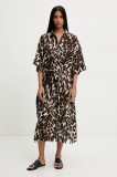 Answear Lab rochie culoarea maro, midi, oversize