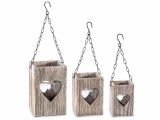 Cumpara ieftin Set 3 felinare 15x15x49 cm, 12.5x12.5x42 cm, 10x10x38 cm