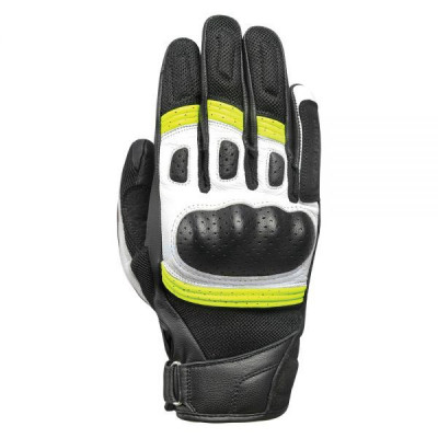 MBS Manusi piele Oxford Glove RP-6S, negru/alb/fluo, L, Cod Produs: GM193502LOX foto