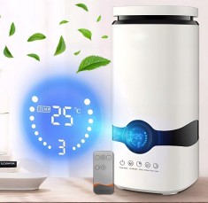 Umidificator de aer cu ultrasunete Ruhhy 4L - Cu ionizare, aromaterapie și higrometru