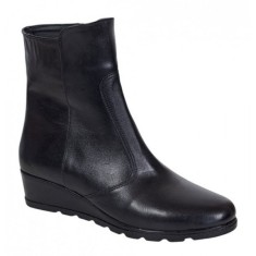 Ghete dama din piele naturala imblanite - Model Orto Negru 156