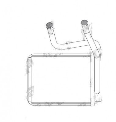 Radiator Incalzire SSangYong Musso, 10.1995-12.2005, motor 2.3, 3.2 V6, benzina, 2.3 D; 2.9 D/TD, diesel, aluminiu brazat/aluminiu, 180x142x42 mm, foto