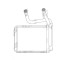 Radiator Incalzire SSangYong Musso, 10.1995-12.2005, motor 2.3, 3.2 V6, benzina, 2.3 D; 2.9 D/TD, diesel, aluminiu brazat/aluminiu, 180x142x42 mm,
