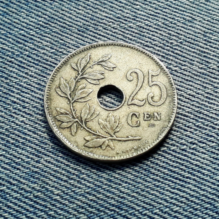 25 Centimes 1922 Belgia varianta olandeza