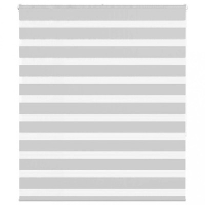 Jaluzea tip zebra gri deschis lățime țesătură 120,9cm poliester foto