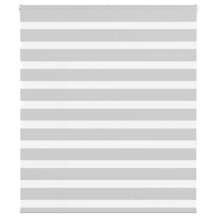 Jaluzea tip zebra gri deschis lățime țesătură 120,9cm poliester