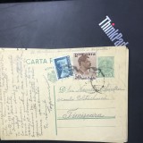 CP02 Carte postala veche 1937 Sanatoriul Vijnitza Bucovina - Timisoara timbru Fondul Aviatiei interbelica