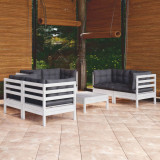 Set mobilier gradina cu perne, 7 piese, lemn masiv de pin GartenMobel Dekor, vidaXL