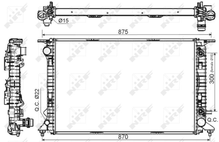 NRF 53116 EASY FIT Radiator, racire motor