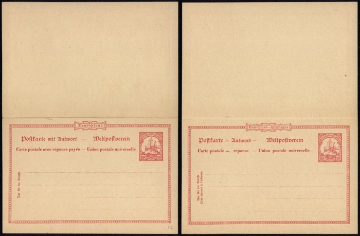 Germany South West Africa - Old Postcard + Reply UNUSED DB.222