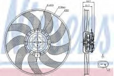 Ventilator, radiator AUDI Q5 (8R) (2008 - 2016) NISSENS 85728 foto