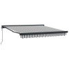 Copertina retractabila antracit/alb, 3x2,5 m, textil/aluminiu