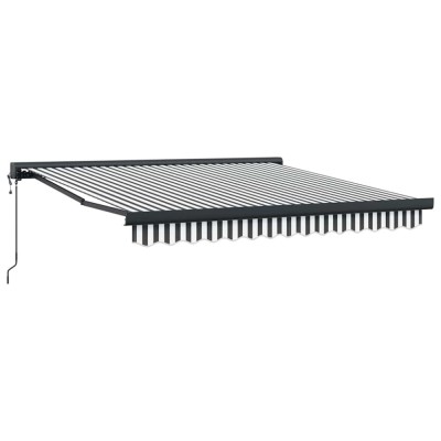 Copertina retractabila antracit/alb, 3x2,5 m, textil/aluminiu foto