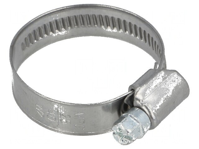 Colier de str&acirc;ngere cu şurub W 12mm, pentru crimpare 25-40mm DD W2