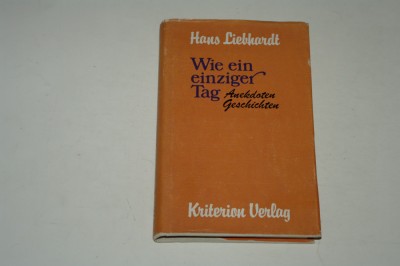 Wie ein einziger tag - Hans Liebhardt - 1982 foto