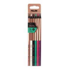 Set 6 Creioane Color MILAN Copper, 6 Culori, Corp Hexagonal din Lemn, Creioane Colorate, Creioane MILAN, Set Creioane Colorate, Creion Colorat, Creioa foto