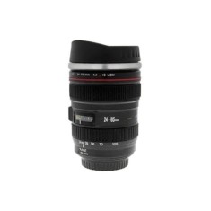 Cana termos FOXMAG24 neagra in forma de obiectiv, produs multifunctional, 400 ml