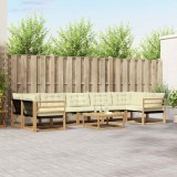 vidaXL Set de canapele de exterior 8 pcs Alb și crem 79 x 79 x 37 cm 3388504