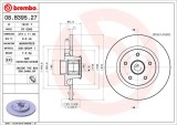 BREMBO 08.B395.27 PRIME LINE - With Bearing Kit Disc frana