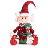 Figurina Elf Baietel textil multicolor 22x14x46 cm