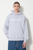 Thisisneverthat hanorac de bumbac T-logo LT Hoodie barbati, culoarea gri, cu glugă, cu imprimeu, TN240TSWHO01