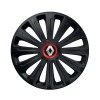 Set 4 capace roti Negre Cu Inel Rosu Trend R15 Compatibil Cu Renault, Autohelix MSA