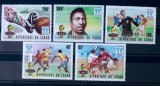 Ciad 1978 fotbal Cupa Mondială Argentina 78 supratipar argintiu serie 5v Neștampilata