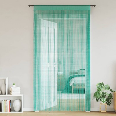 vidaXL Perdele șir 2 buc Turcoaz 100x250 cm 4102039 foto