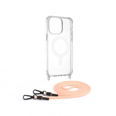 Husa Compatibila cu iPhone 14 Pro Max - Techsuit Acrylic MagSafe Crossbody - Pink