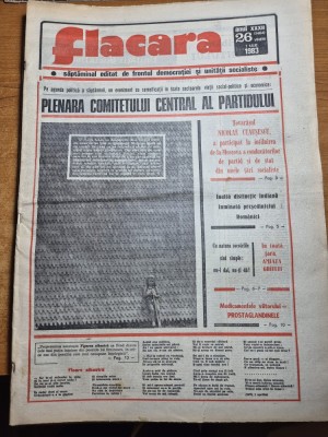 ziarul flacara 1 iulie 1983 - interviu ion voicu , cenaclul flacara la sibiu , dumbraveni foto