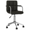 VidaXL Scaun de bucătărie rotativ, negru, piele ecologică 3088186