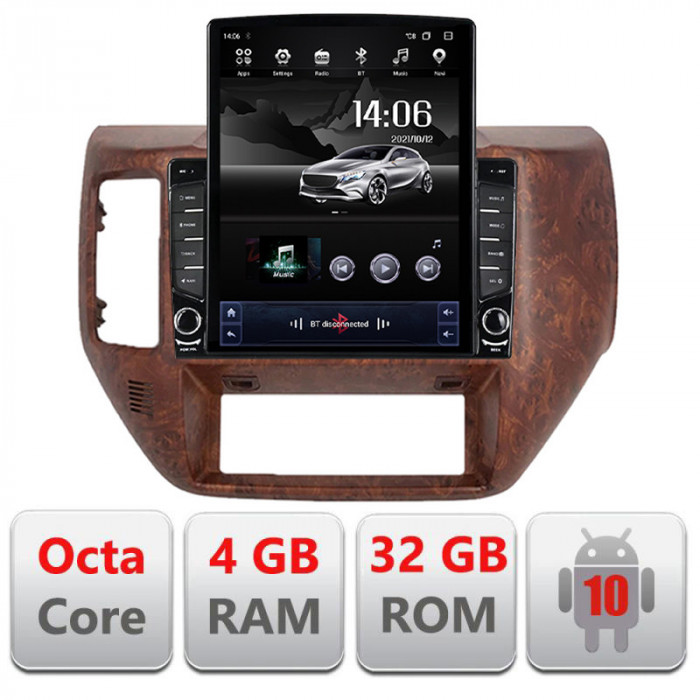 Navigatie dedicata Nissan Patrol Android radio gps internet Lenovo Octa Core 4+64GB 9.7&quot; tip Tesla LTE Kit-patrol+EDT-E709 CarStore Technology