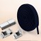 Negru - Sireturi elastice,functie NO TOUCH, Plate, 8MM, MODERATE, SIRETILA