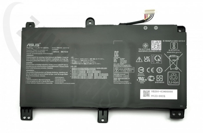 Baterie Laptop Gaming, Asus ROG Strix G G731GT, 0B200-03400000, 3ICP7/60/80, B31N1726, 11.4V, 4212mAh, 48Wh