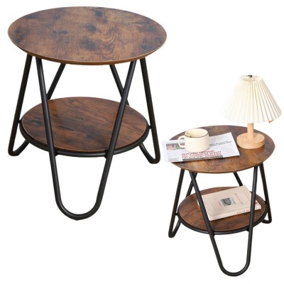 Set masute de cafea rotunde cu raft suplimentar, 40x42cm, Lean 26621 foto