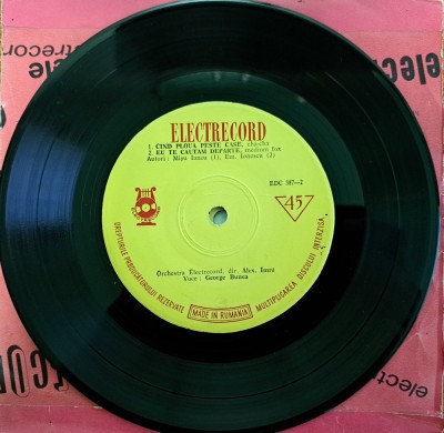 Disc Vinil George Bunea,Roxana Matei,Mihaela Pasarin --Electrecord- 45-EDC 387 foto