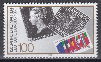 Germania 1990 - 150 de ani de la primul timbru, MNH foto
