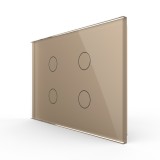 Cumpara ieftin Intrerupator cvadruplu cu touch Livolo din sticla - standard italian SmartElectro IntelligentHouse