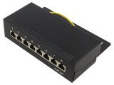 Patch Panel Goobay 8 Porturi Cat 6a RJ45 Negru 62065
