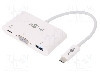 Cablu D-Sub 15pin HD soclu, USB A soclu, USB C mufa, USB C Power Delivery, USB 3.0, lungime 0.15m, {{Culoare izola&amp;#355;ie}}, Goobay - 62100