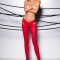 Ciorapi Crotchless Seducatori, 60 Den, Rosu, L/XL