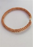 B155. Bratara dama, fire aurii crosetate de Gilt, Auriu, diametrul reglabil, RavariuArt