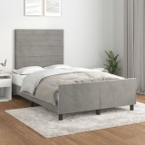 VidaXL Cadru de de pat fără saltea Gri deschis 120x190 cm catifea
