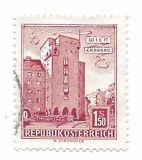 Austria - Monumente arhitectonice din Austria, 1958 - obliterat, Arhitectura, Stampilat