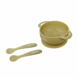 Cumpara ieftin Set bol &amp; lingurita silicon,olive,U-Grow