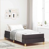 VidaXL Pat cu arcuri Maro 90 x 200 cm Țesătură, Lemn Ingineresc